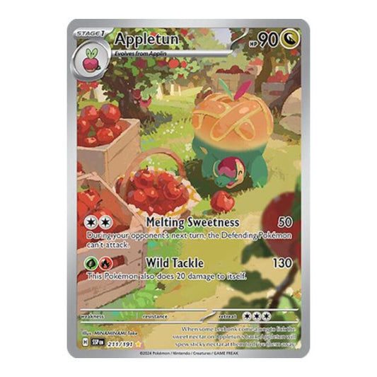 Appletun - 211/191 (SSP) #211/191 Illustration Rare (Holofoil Near Mint) SV08: Surging Sparks Pokemon: 2024