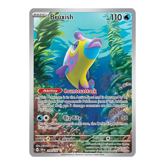 Bruxish - 200/191 (SSP) #200/191 Illustration Rare SV08: Surging Sparks Pokemon: 2024