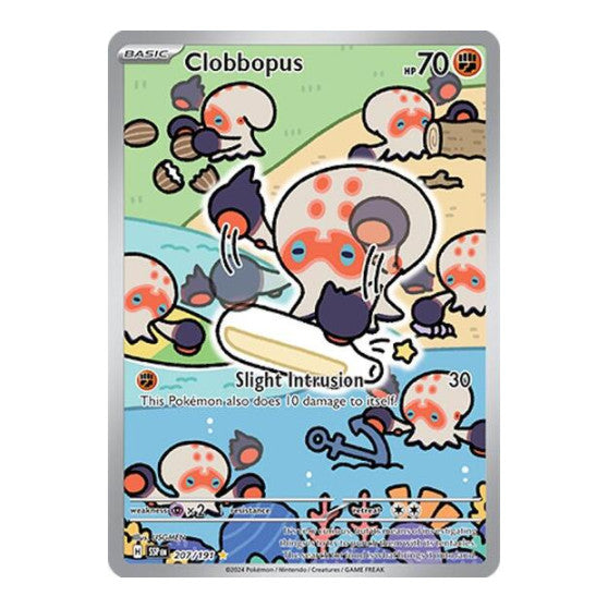 Clobbopus - 207/191 (SSP) #207/191 Illustration Rare (Holofoil Near Mint) SV08: Surging Sparks Pokemon: 2024