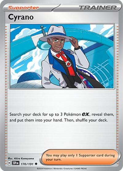 Cyrano - 170/191 (SSP) #170/191 Uncommon (Moderately Played) SV08: Surging Sparks Pokemon: 2024