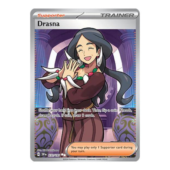 Drasna - 231/191 (SSP) #231/191 Ultra Rare (Holofoil Near Mint) SV08: Surging Sparks Pokemon: 2024