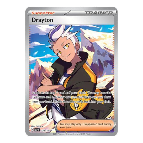 Drayton - 232/191 (SSP) #232/191 Ultra Rare (Holofoil Near Mint) SV08: Surging Sparks Pokemon: 2024