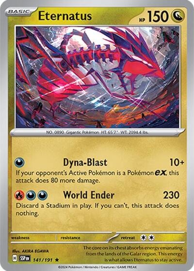 Eternatus (SSP) #141/191 Rare (Holofoil Lightly Played) SV08: Surging Sparks Pokemon: 2024