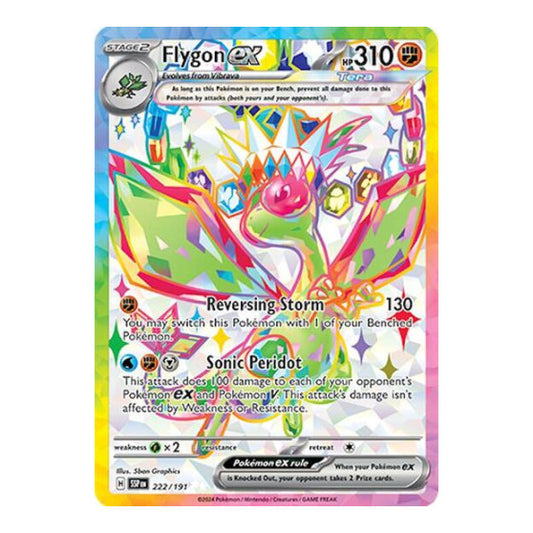 Flygon ex - 222/191 (SSP) #222/191 Ultra Rare (Holofoil Near Mint) SV08: Surging Sparks Pokemon: 2024