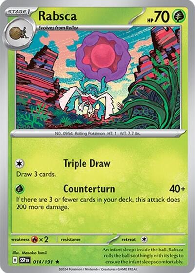 Rabsca (SSP) #014/191 Rare SV08: Surging Sparks Pokemon: 2024