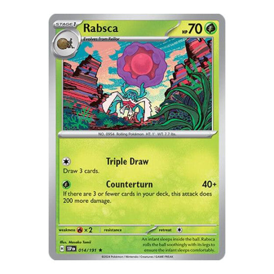 Rabsca (SSP) #014/191 Rare SV08: Surging Sparks Pokemon: 2024