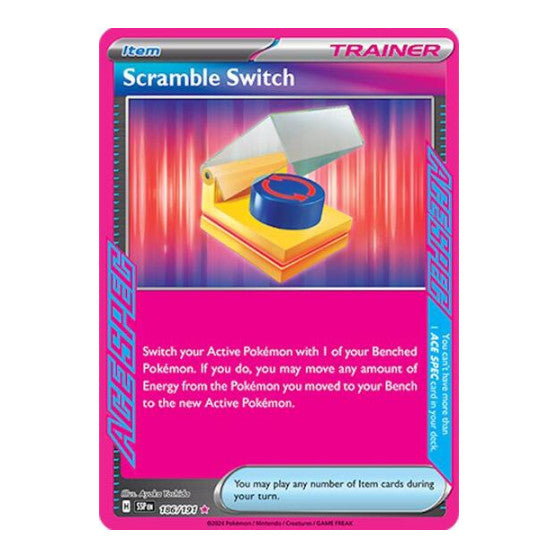 Scramble Switch (SSP) #186/191 ACE SPEC Rare (Holofoil Near Mint) SV08: Surging Sparks Pokemon: 2024