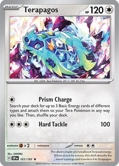 Terapagos (SSP) #161/191 Rare (Holofoil Lightly Played) SV08: Surging Sparks Pokemon: 2024