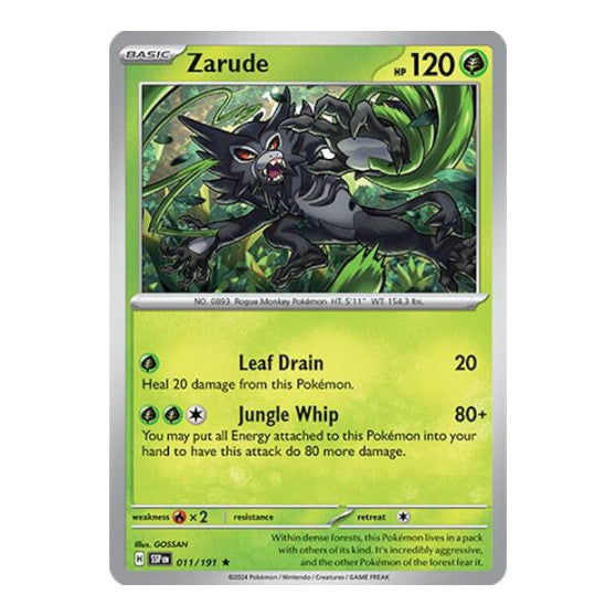 Zarude (SSP) #011/191 Rare SV08: Surging Sparks Pokemon: 2024