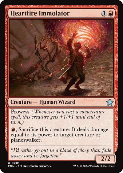 Heartfire Immolator (FDN) #201 Uncommon (Lightly Played) Foundations Magic: The Gathering: 2024