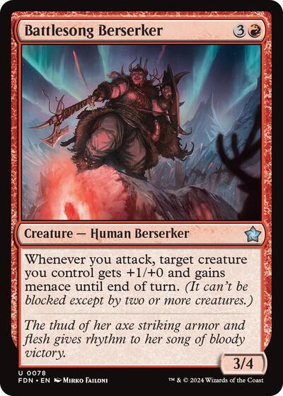 Battlesong Berserker (FDN) #78 Uncommon (Lightly Played) Foundations Magic: 2024