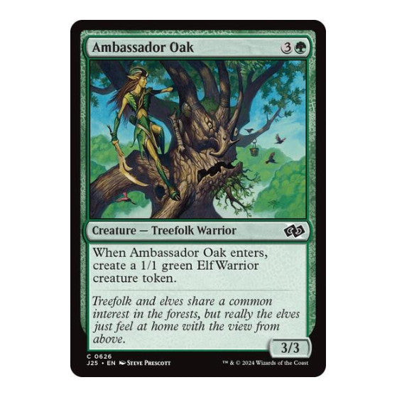 Ambassador Oak (J25) #626 Common (Lightly Played) Foundations Jumpstart Magic: The Gathering: 2024