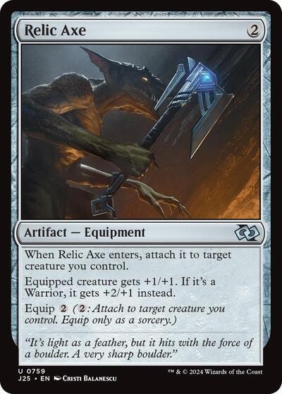 Relic Axe (J25) #759 Uncommon (Lightly Played) Foundations Jumpstart Magic: The Gathering: 2024