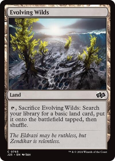 Evolving Wilds (J25) #765 Common (Lightly Played) Foundations Jumpstart Magic: The Gathering: 2024