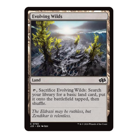 Evolving Wilds (J25) #765 Common (Lightly Played) Foundations Jumpstart Magic: The Gathering: 2024