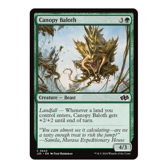 Canopy Baloth (J25) #643 Common (Lightly Played) Foundations Jumpstart Magic: The Gathering: 2024