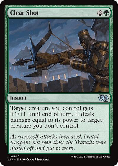 Clear Shot (J25) #645 Uncommon (Lightly Played) Foundations Jumpstart Magic: The Gathering: 2024
