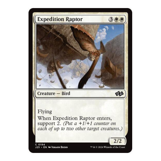 Expedition Raptor (J25) #194 Common (Lightly Played) Foundations Jumpstart Magic: The Gathering: 2024