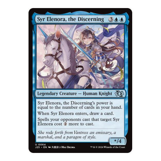 Syr Elenora, the Discerning (Anime) (J25) #64 Uncommon (Lightly Played) Foundations Jumpstart Magic: The Gathering: 2024
