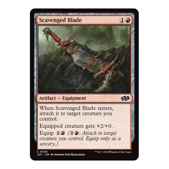 Scavenged Blade (J25) #596 Common (Lightly Played) Foundations Jumpstart Magic: The Gathering: 2024