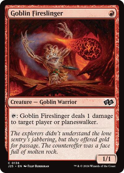 Goblin Fireslinger (J25) #136 Common (Lightly Played) Foundations Jumpstart Magic: The Gathering: 2024