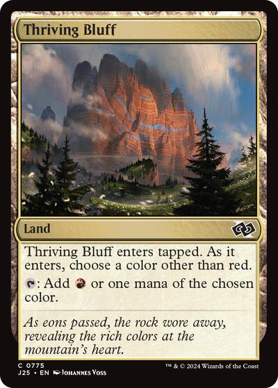 Thriving Bluff (J25) #775 Common (Lightly Played) Foundations Jumpstart Magic: The Gathering: 2024