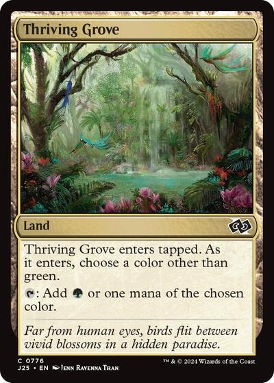 Thriving Grove (J25) #776 Common (Lightly Played) Foundations Jumpstart Magic: The Gathering: 2024