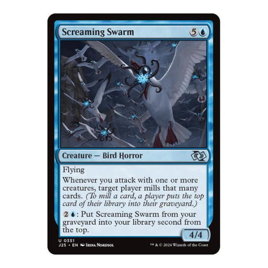 Screaming Swarm (J25) #351 Uncommon (Lightly Played) Foundations Jumpstart Magic: The Gathering: 2024