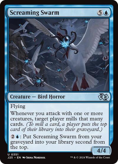 Screaming Swarm (J25) #351 Uncommon (Lightly Played) Foundations Jumpstart Magic: The Gathering: 2024