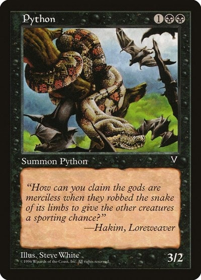 Python (VIS) #68 Common (Moderately Played) Visions Magic: The Gathering: 1997