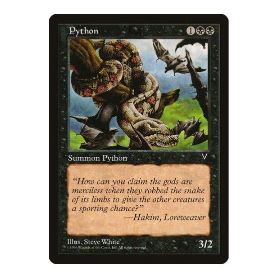 Python (VIS) #68 Common (Moderately Played) Visions Magic: The Gathering: 1997