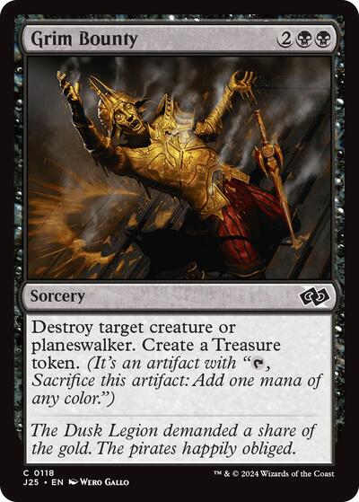 Grim Bounty (J25) #118 Common (Lightly Played) Foundations Jumpstart Magic: The Gathering: 2024