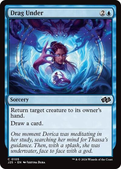 Drag Under (J25) #105 Common (Lightly Played) Foundations Jumpstart Magic: The Gathering: 2024