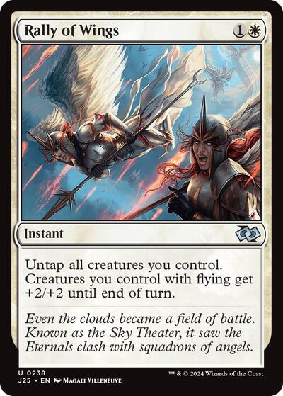 Rally of Wings (J25) #238 Uncommon (Lightly Played) Foundations Jumpstart Magic: The Gathering: 2024