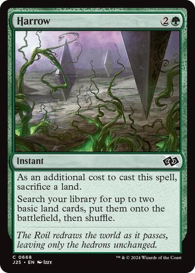 Harrow (J25) #668 Common (Lightly Played) Foundations Jumpstart Magic: The Gathering: 2024