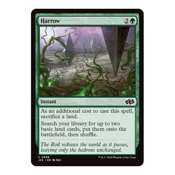 Harrow (J25) #668 Common (Lightly Played) Foundations Jumpstart Magic: The Gathering: 2024