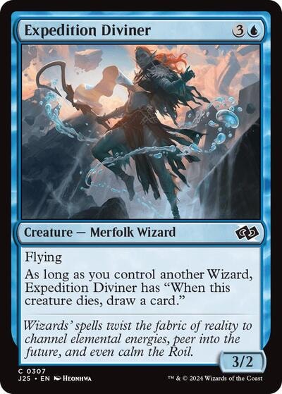 Expedition Diviner (J25) #307 Common (Lightly Played) Foundations Jumpstart Magic: The Gathering: 2024