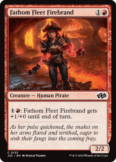 Fathom Fleet Firebrand (J25) #135 Common (Lightly Played) Foundations Jumpstart Magic: The Gathering: 2024