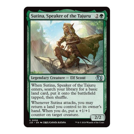 Sutina, Speaker of the Tajuru (Anime) (J25) #56 Uncommon (Lightly Played) Foundations Jumpstart Magic: The Gathering: 2024