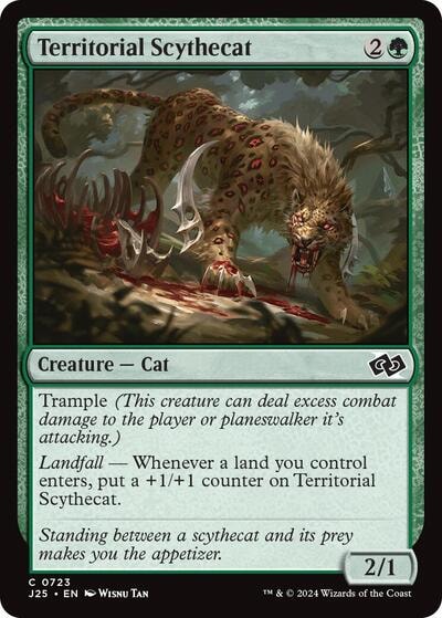 Territorial Scythecat (J25) #723 Common (Lightly Played) Foundations Jumpstart Magic: The Gathering: 2024