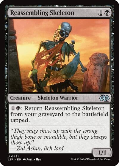 Reassembling Skeleton (J25) #481 Uncommon (Lightly Played) Foundations Jumpstart Magic: The Gathering: 2024