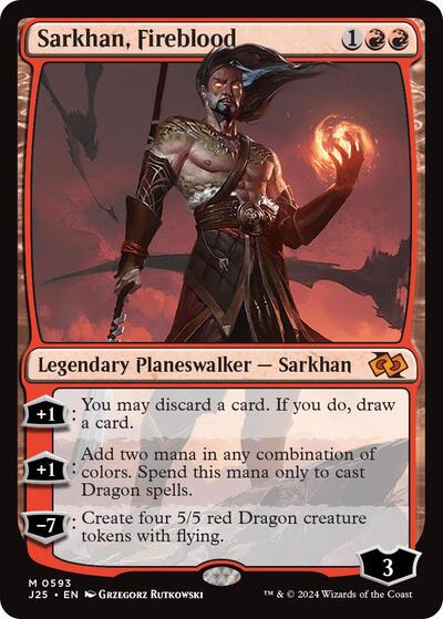 Sarkhan Fireblood (J25) #593 Mythic Rare (Lightly Played) Foundations Jumpstart Magic: The Gathering: 2024