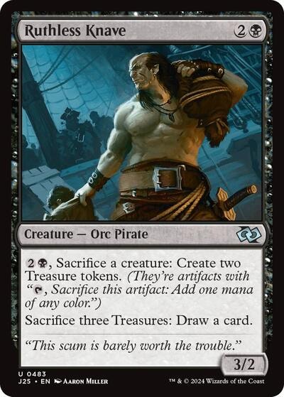 Ruthless Knave (J25) #483 Uncommon (Lightly Played) Foundations Jumpstart Magic: The Gathering: 2024