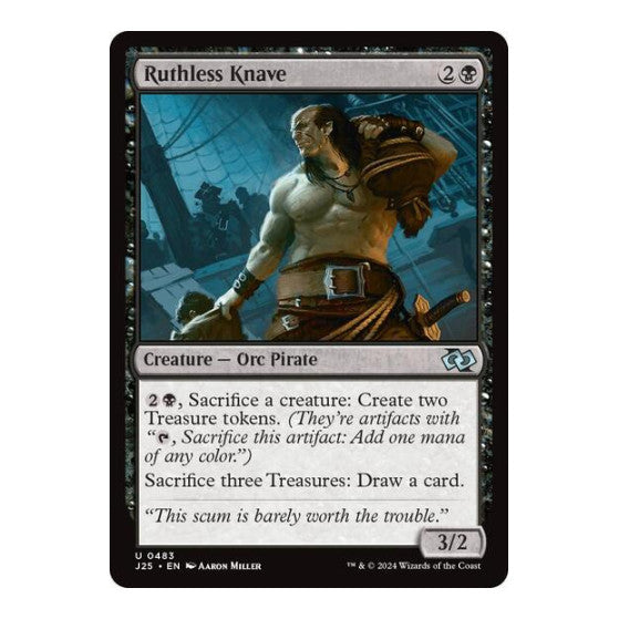 Ruthless Knave (J25) #483 Uncommon (Lightly Played) Foundations Jumpstart Magic: The Gathering: 2024