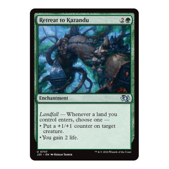 Retreat to Kazandu (J25) #707 Uncommon (Lightly Played) Foundations Jumpstart Magic: The Gathering: 2024