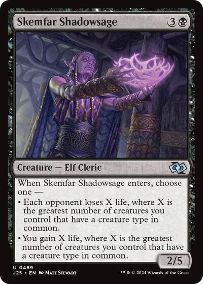 Skemfar Shadowsage (J25) #489 Uncommon (Lightly Played) Foundations Jumpstart Magic: The Gathering: 2024