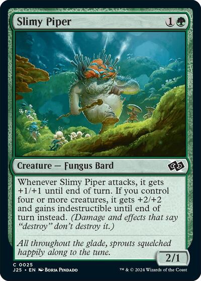 Slimy Piper (J25) #25 Common (Lightly Played) Foundations Jumpstart Magic: The Gathering: 2024