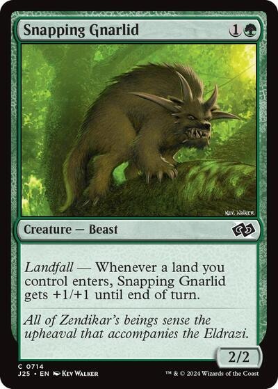 Snapping Gnarlid (J25) #714 Common (Lightly Played) Foundations Jumpstart Magic: The Gathering: 2024