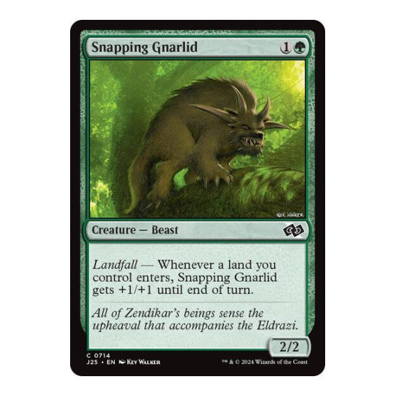Snapping Gnarlid (J25) #714 Common (Lightly Played) Foundations Jumpstart Magic: The Gathering: 2024
