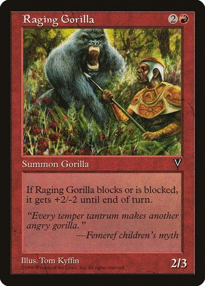 Raging Gorilla (VIS) #90 Common Visions Magic: 1997